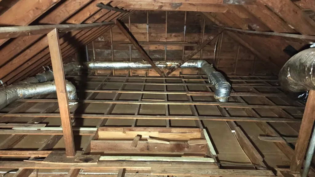 old insulation removal